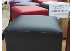 Пуфік-банкетка для примірки взуття (чорно-сірий куб)